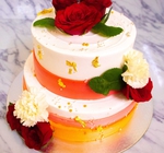 Simple Flower Wedding Cake