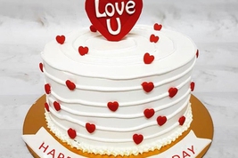Love You Theme Cake