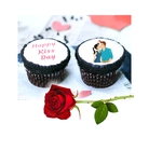6 Pieces Kiss Day Chocolate Cupcakes