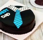 Fathers Day Chocolate Cake Tie Themed