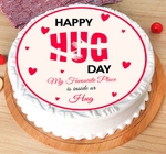 Hug Day Poster Cake