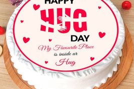Hug Day Poster Cake