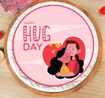 Hug Day Print Cake
