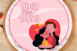 Hugs N Kisses Poster Cake