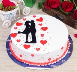 First Kiss of Love Romantic Cake