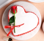Rosy Vanilla Fondant Cake