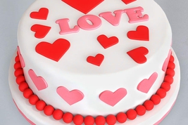 Hearts Fondant Cake