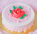 Pink Rose Chocolate Flavor Cake