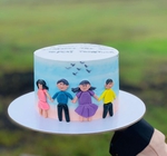 Friends Together Themed Cake